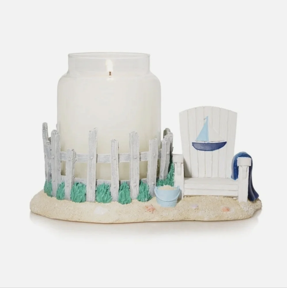 Yankee Candle Sailboat Beach Chair Candle Holder Fits LG Jar & Signature BNWT SO